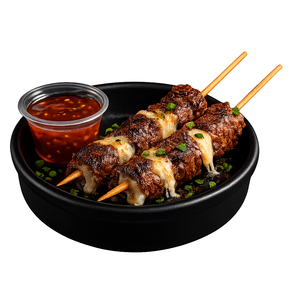 Brochettes boeuf fromage